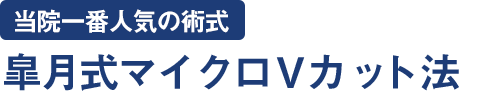 皐月式マイクロVカット法（当院一番人気の術式）